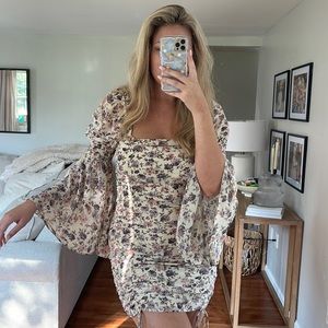 VICI mini dress with bell sleeves